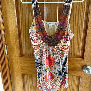 Women’s large sequined multi colored top